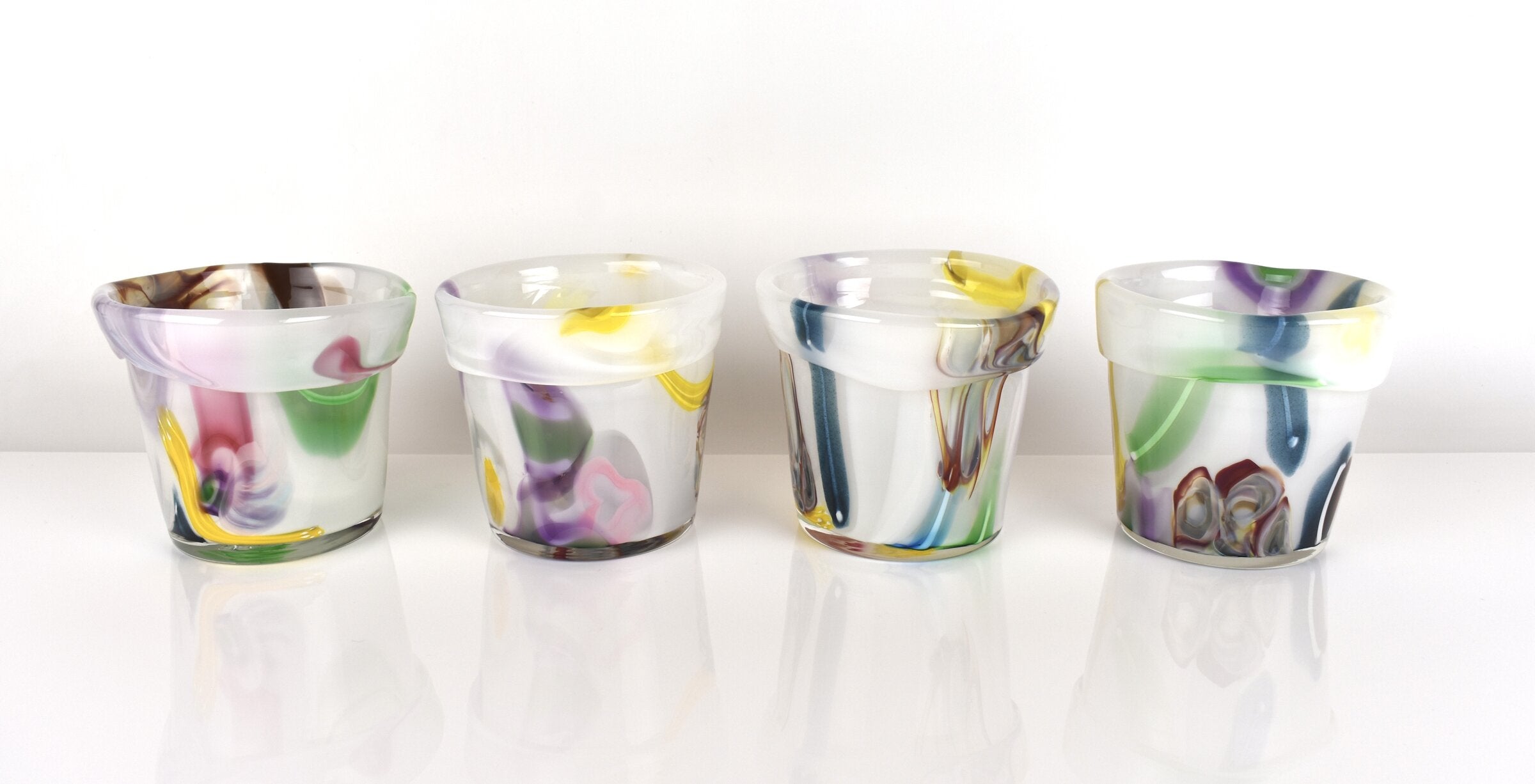 Glass Party Planter Pots