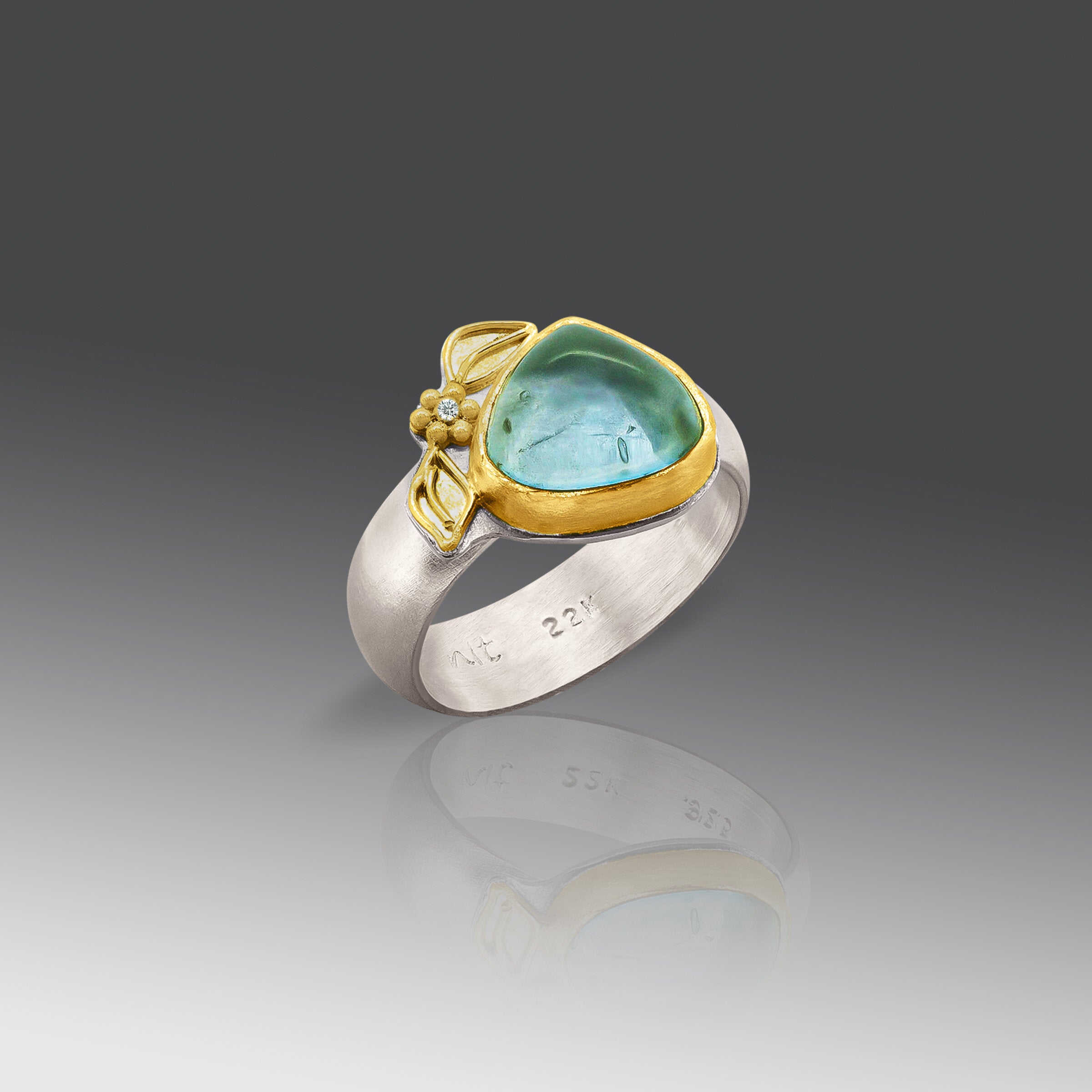 Aqua Blossom Ring
