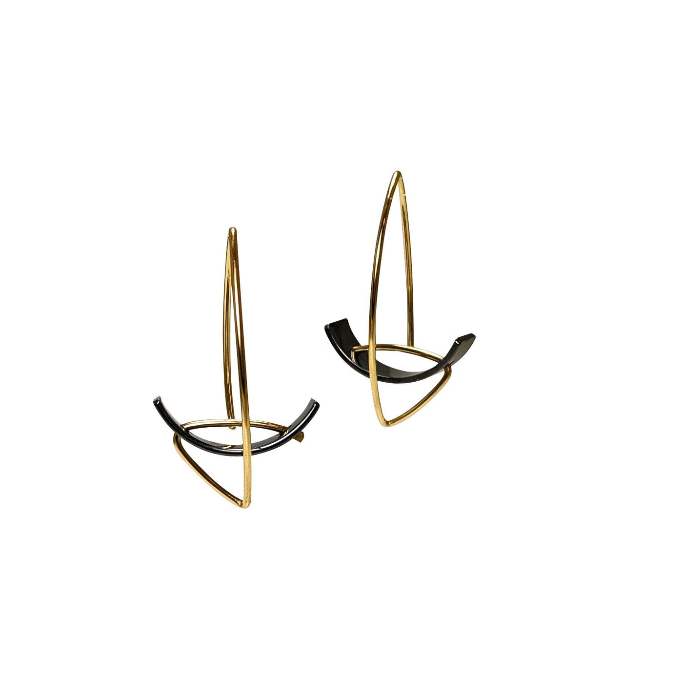 Oxidized Silver with 18k Gold Ear wire