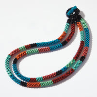 Crocheted Minty Orange Necklace