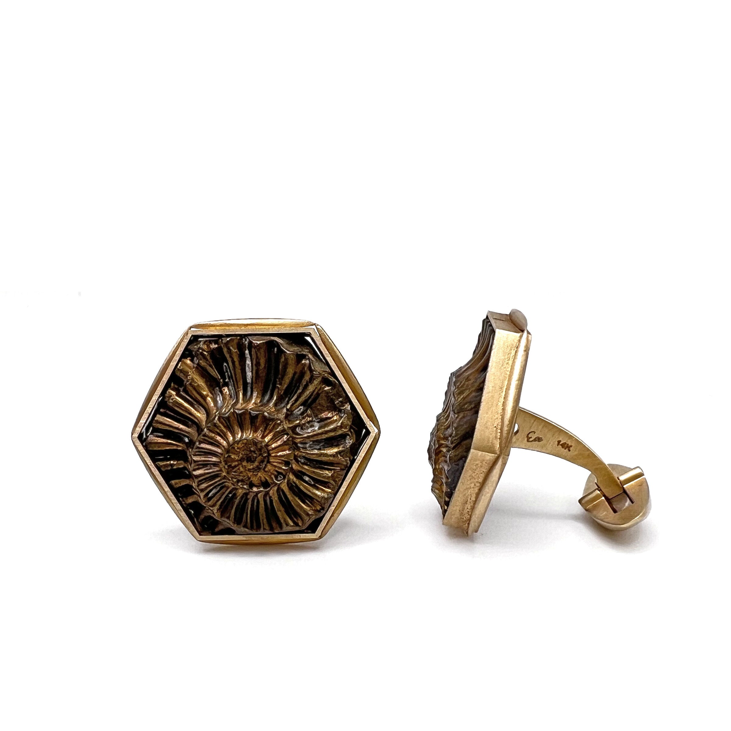 Ammonite Fossil Cufflinks