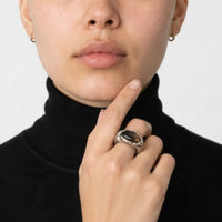 Carved Sculptural Tourmaline Ring