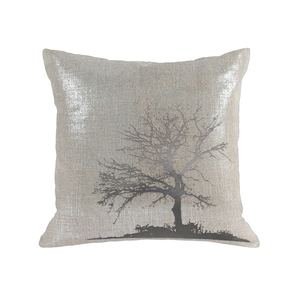 Gunmetal on Metallic Oatmeal Linen