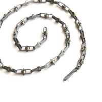Pyrite Band Link Necklace