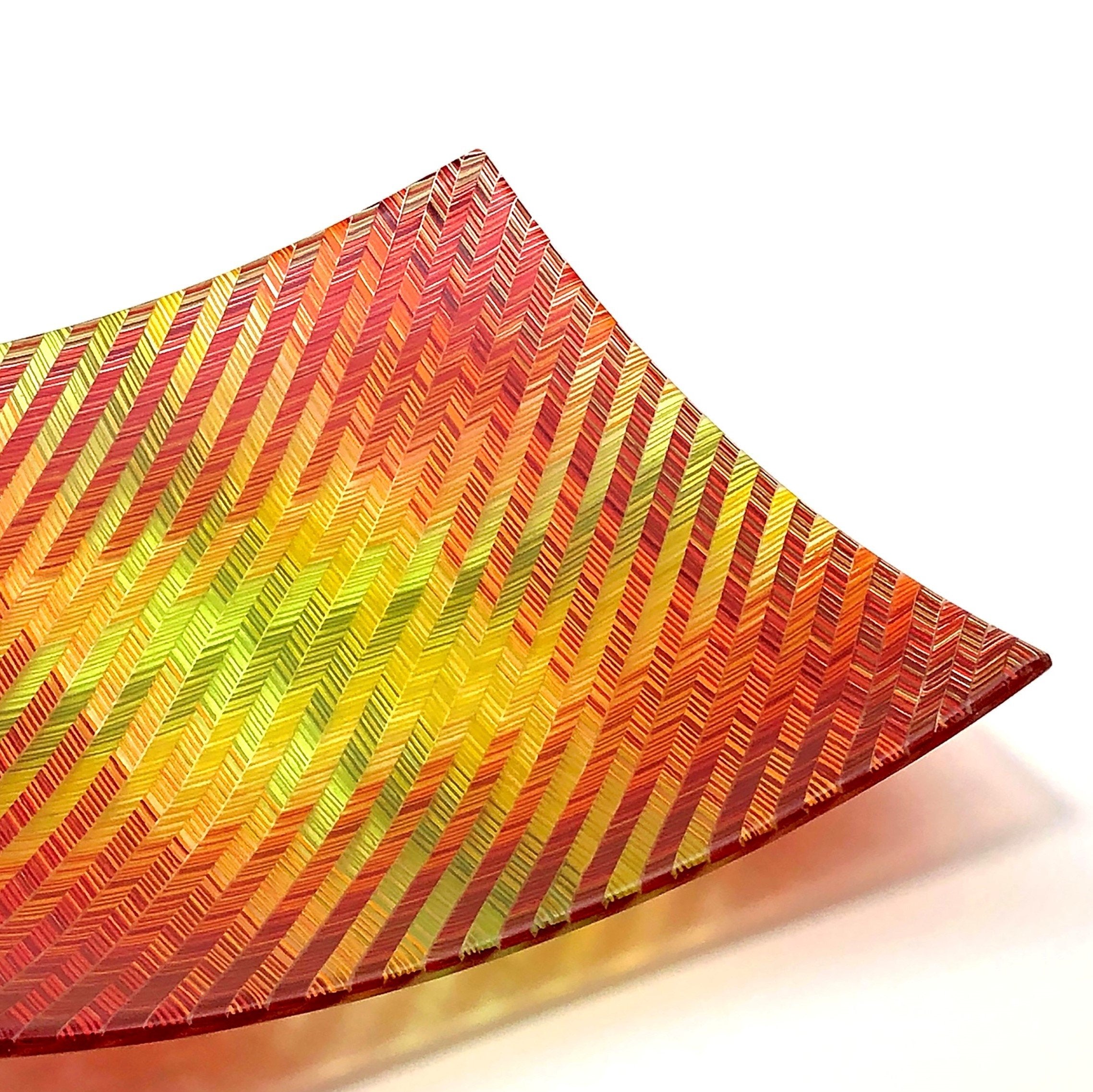 Autumn V Chevron Tapestry Platter