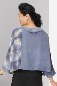 chambray/gold dot, back view