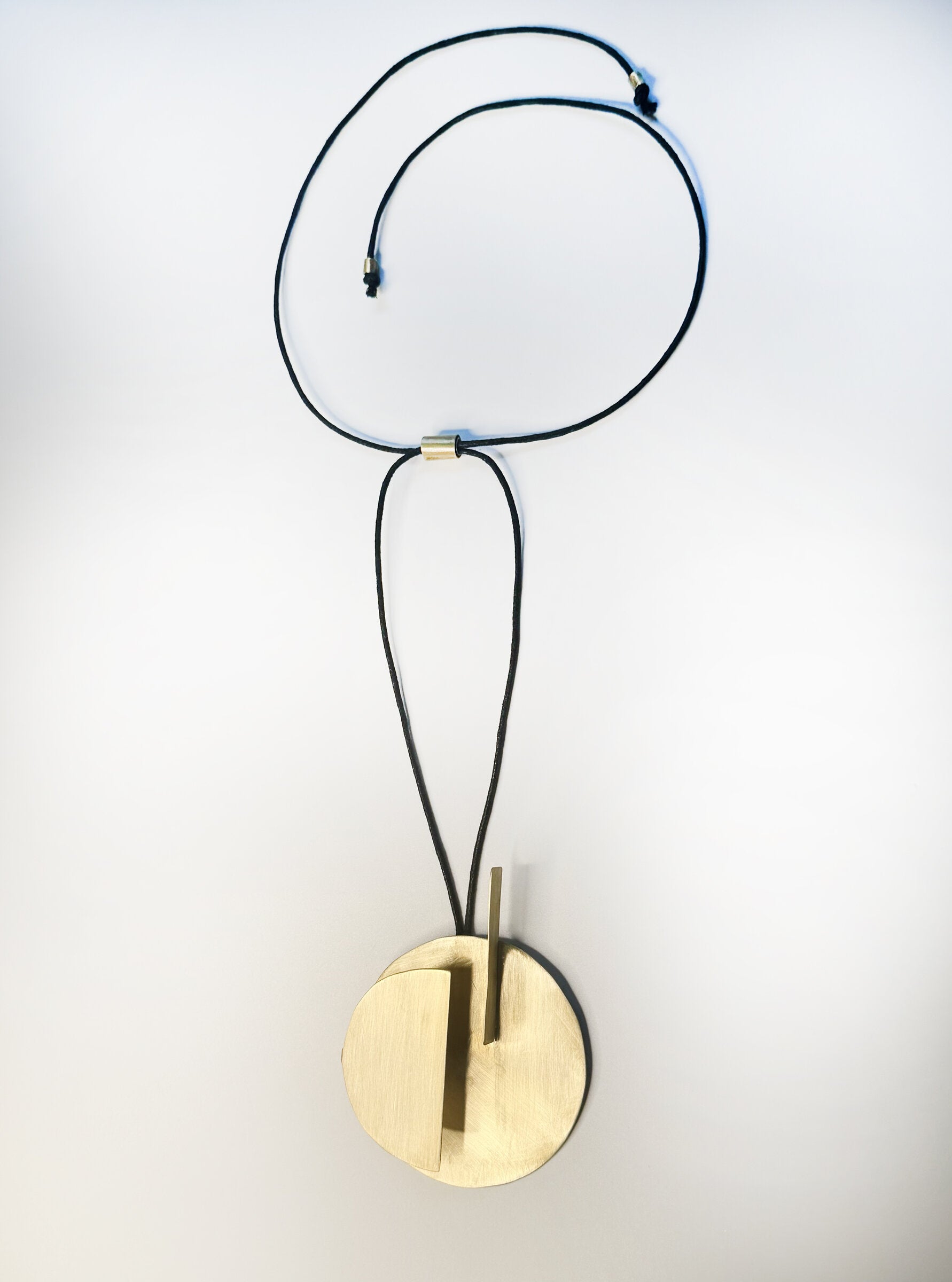 Meridian Oversized Brass Pendant