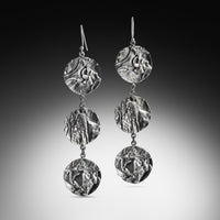 Triple Textural Dangle Earrings