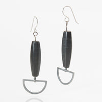 Silver and Blackstone Earrings