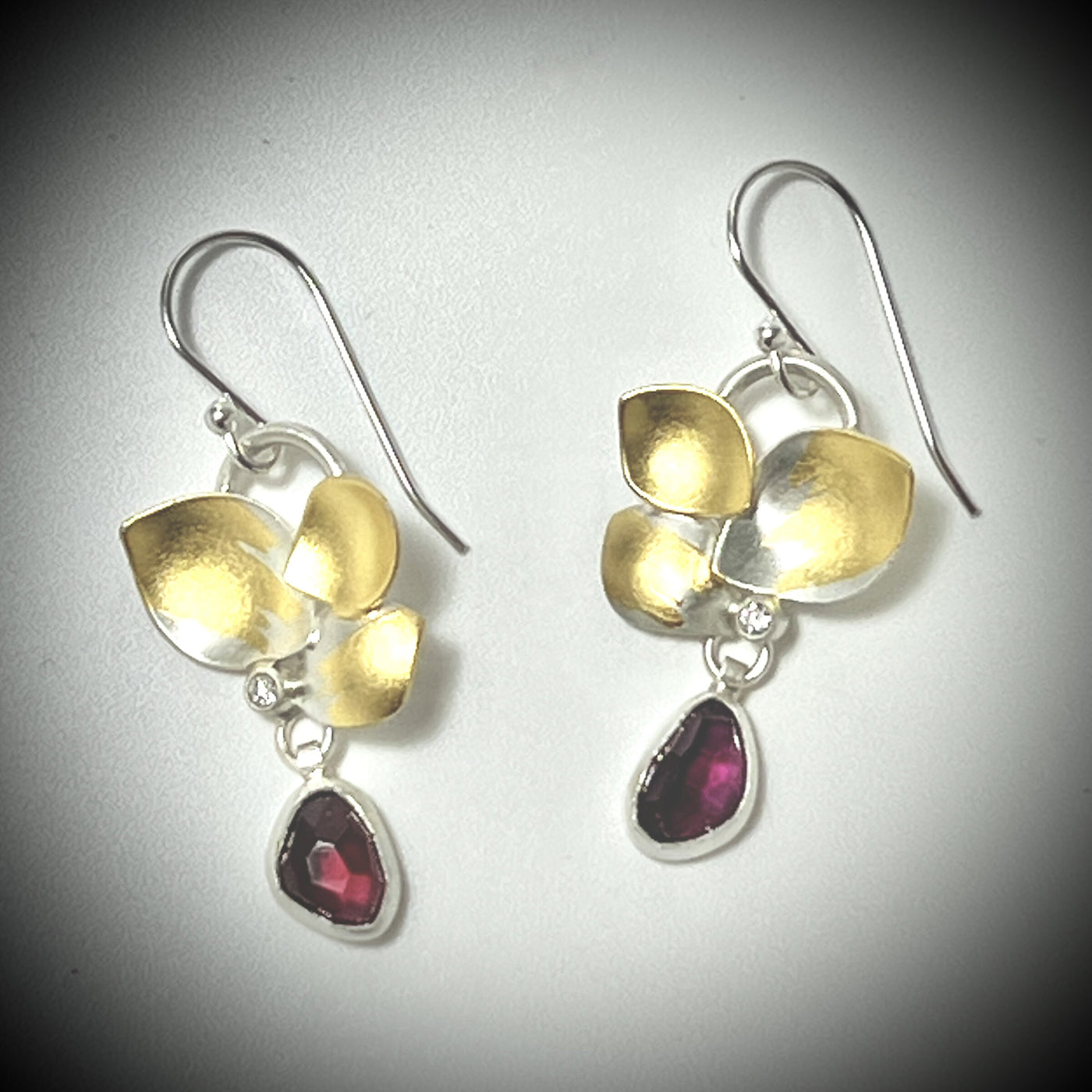 Rosebud Garnet Earrings