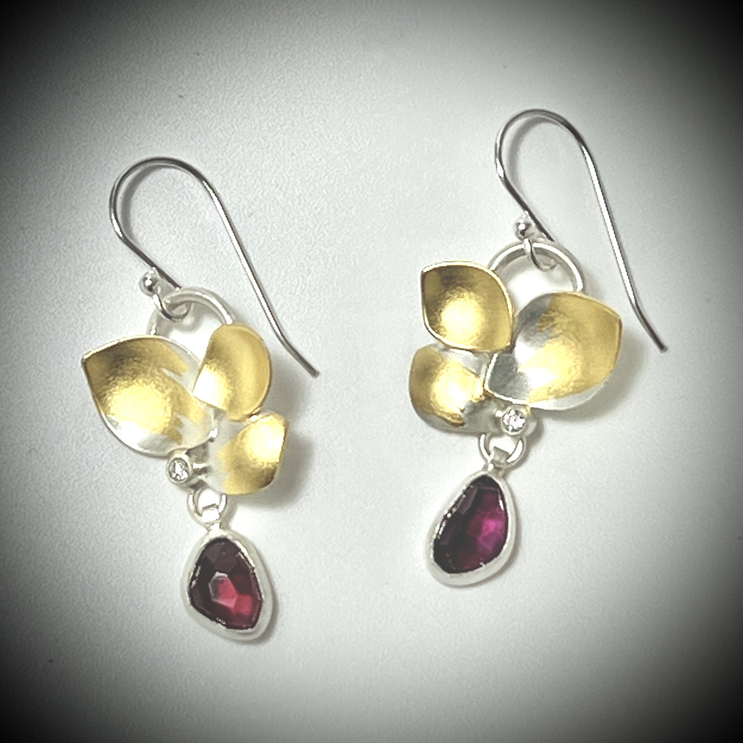 Rosebud Garnet Earrings