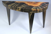 Dark Flames French Curve Console Table