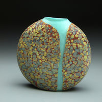 Cascade Vase with Opal Blue Interior
