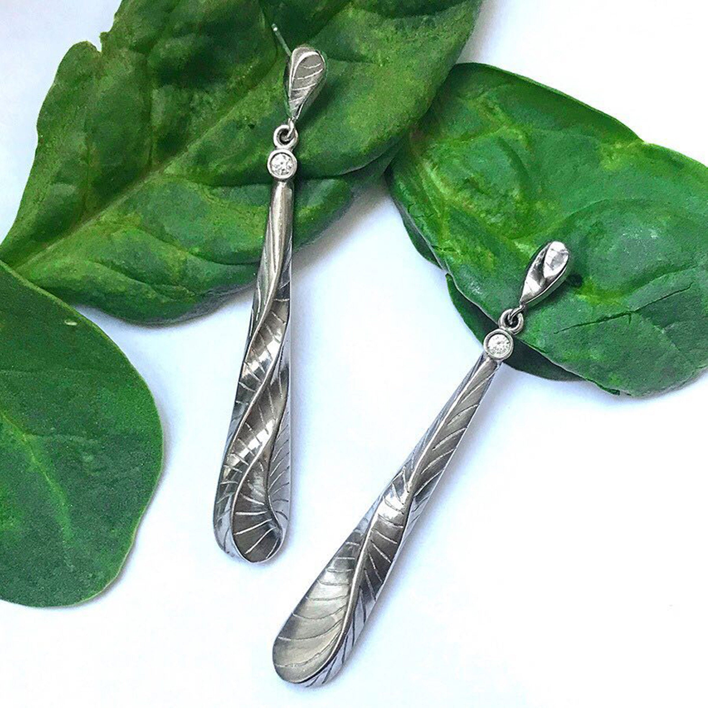Sand Dune Long Tear Drop Earrings