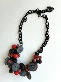 Chunky Black 'N Red Necklace