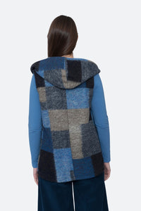 Patchwork Hoodie Vest
