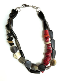 Coral & Horn Necklace