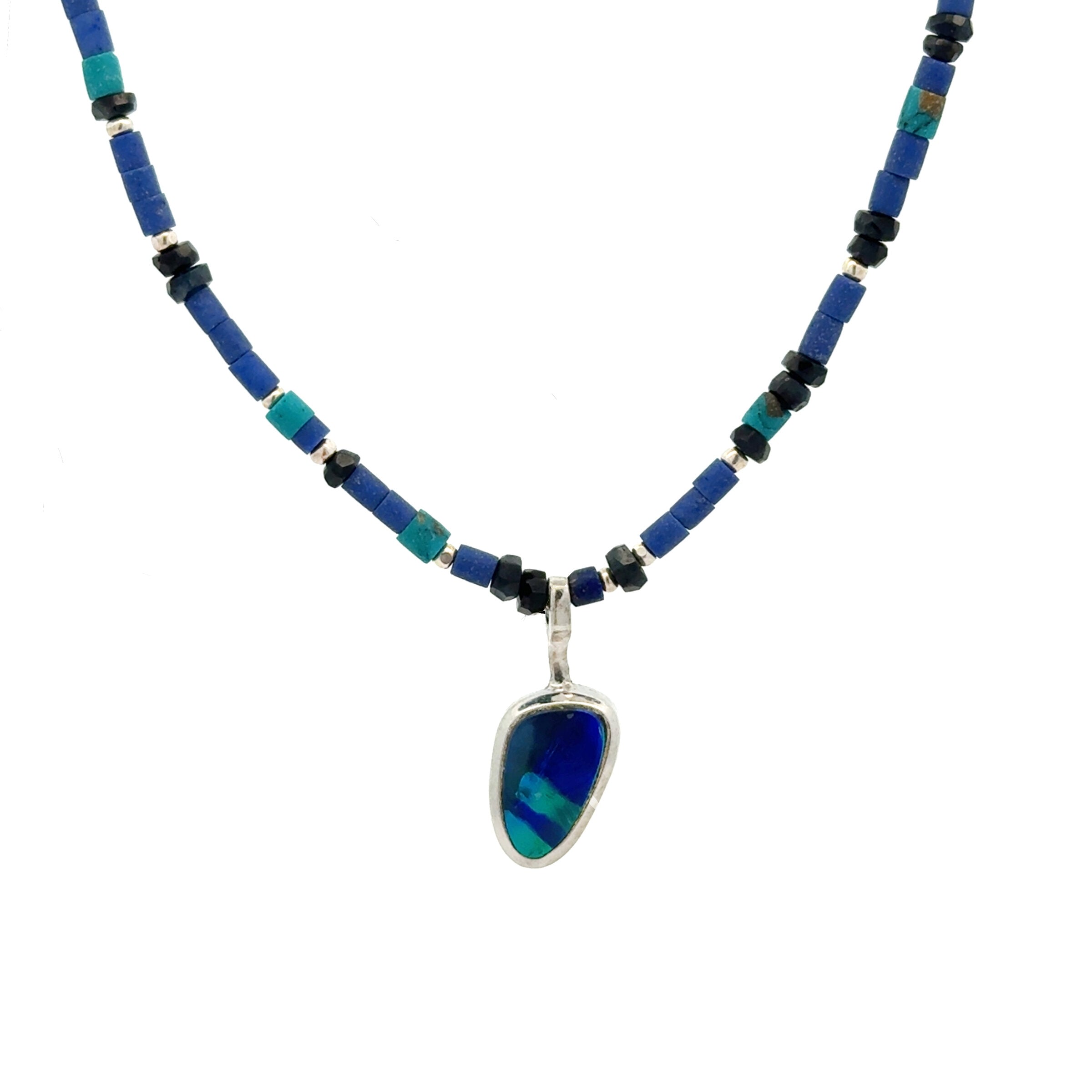 Lapis, Sapphire & Opal Necklace