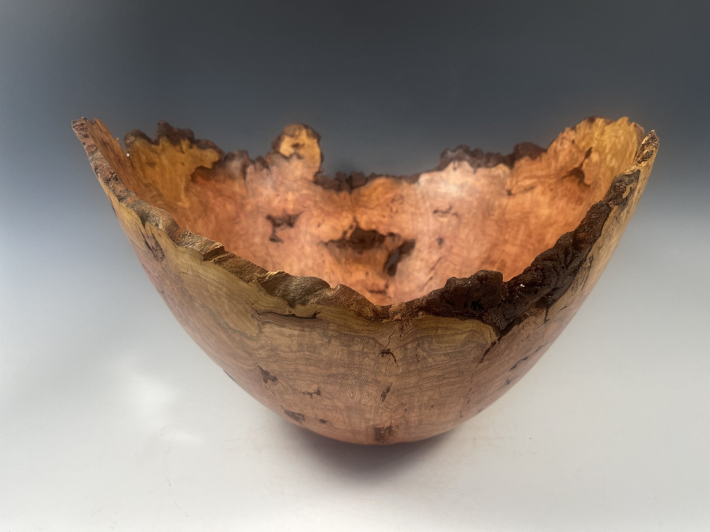 Natural Edge Cherry Burl Bowl XII