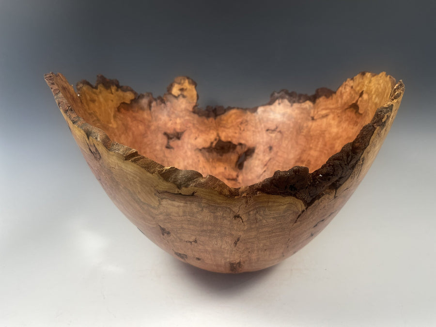 Natural Edge Cherry Burl Bowl XII