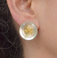 Circle Sewn Earrings