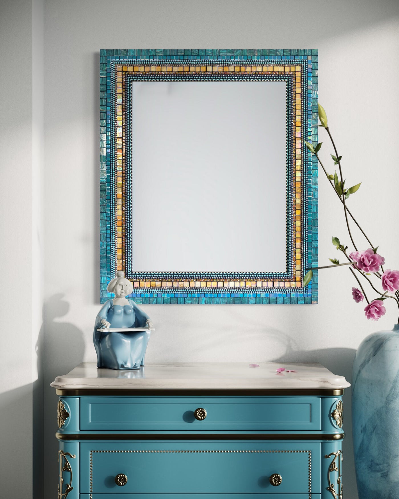 Golden Teal Rectangle