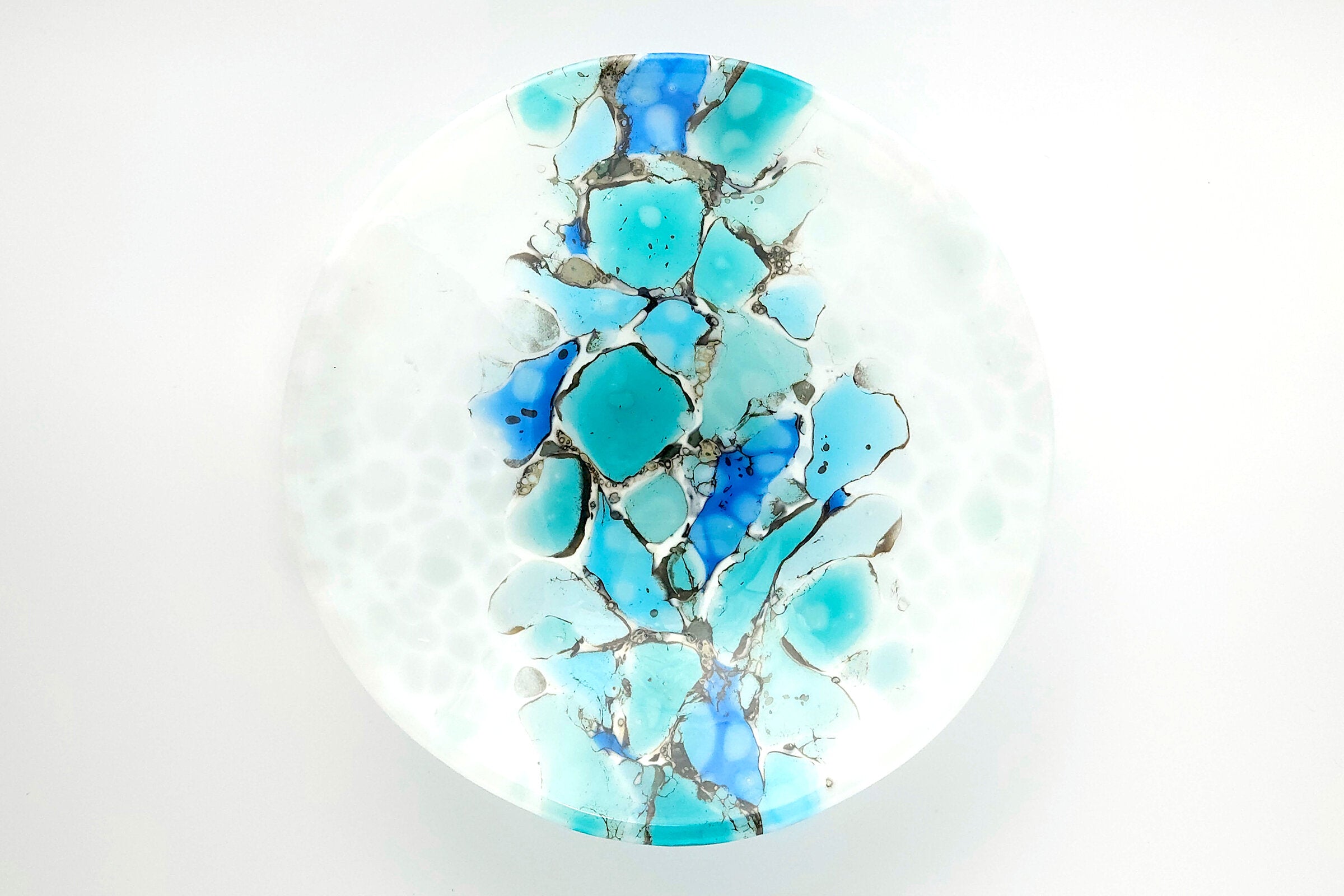Saunter Series Bowl, Turquoise Cloud Mosaic