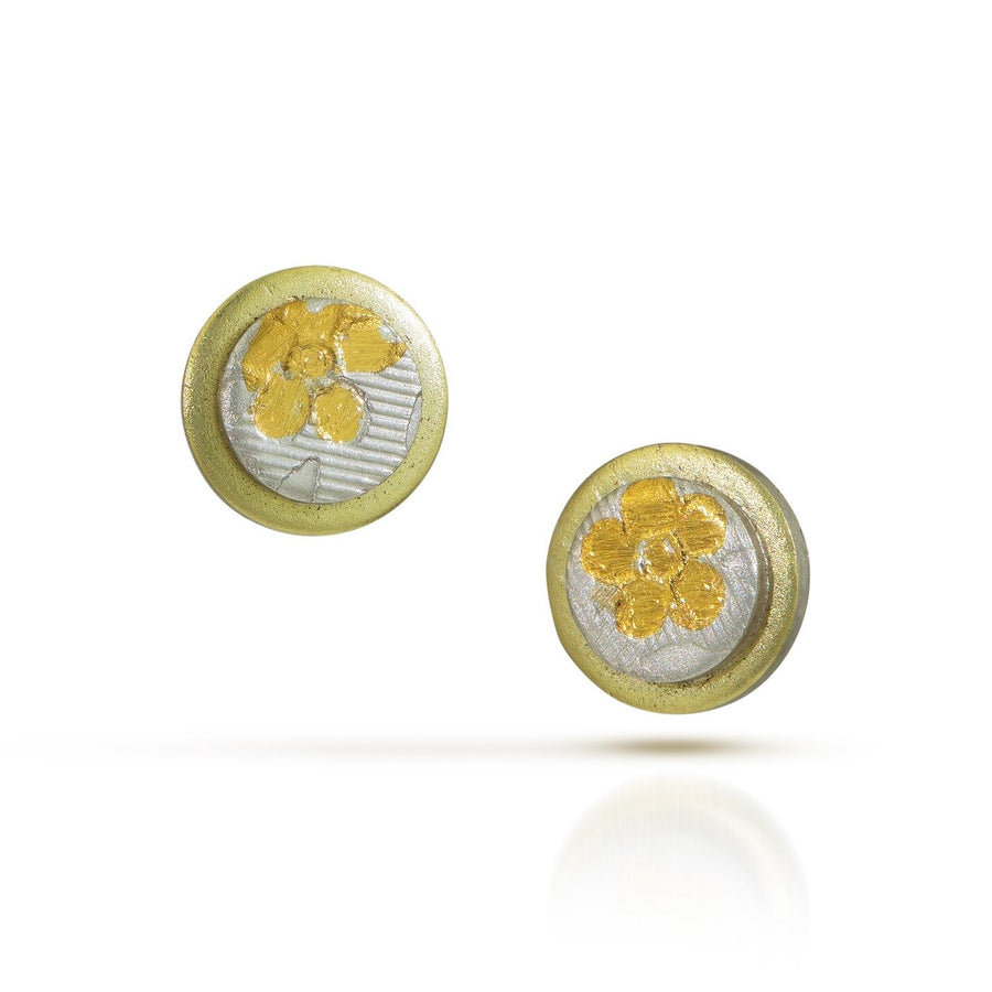 Small Gold Flower Earrings | Photo by Cole Rodger