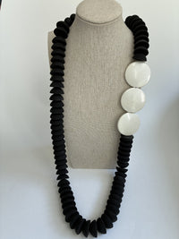Three White Circles Necklace