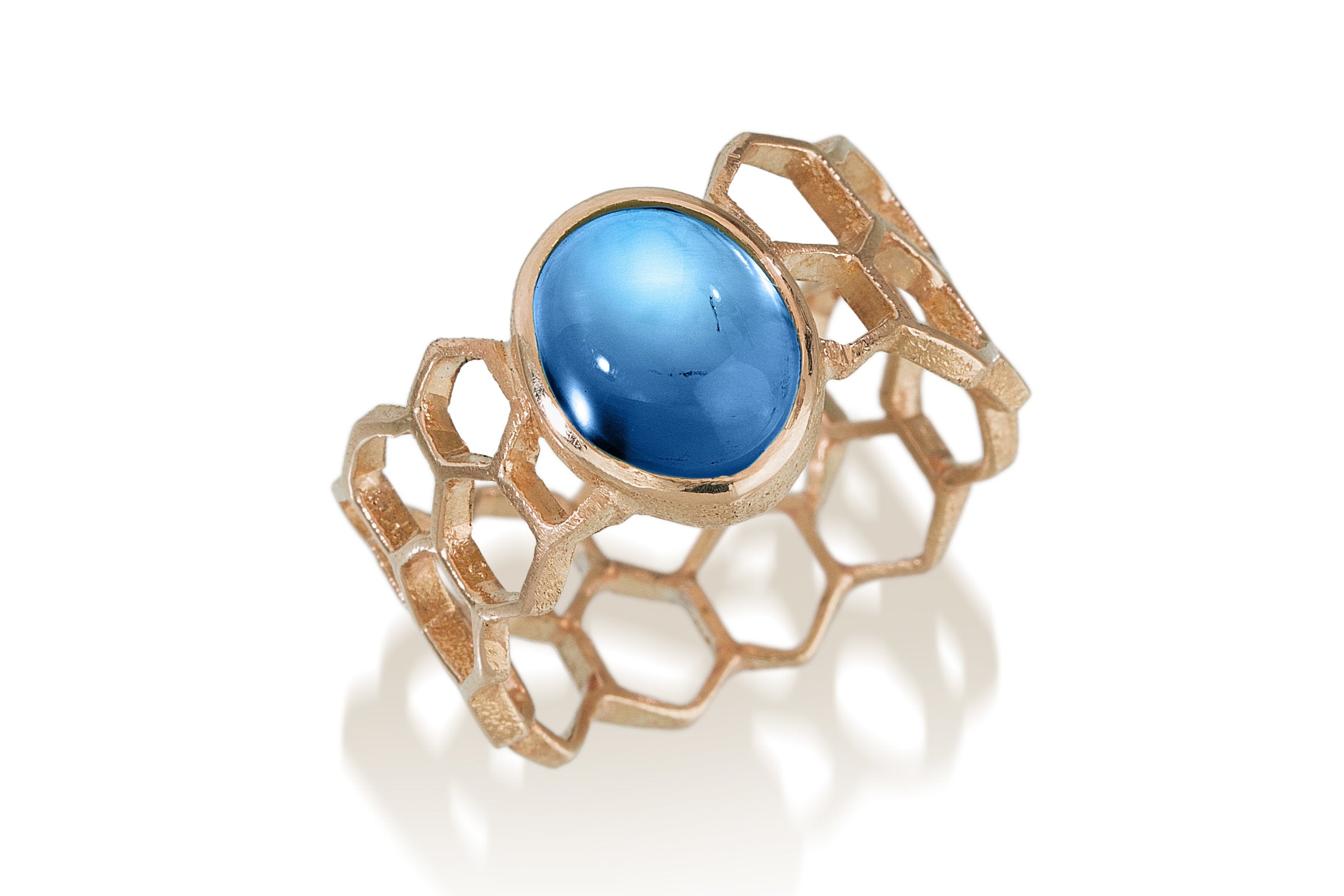 Blue Topaz Rose Gold