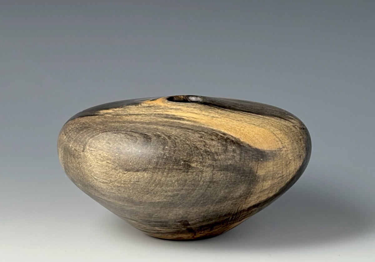 Hollow Form Turned from Buckeye Burl