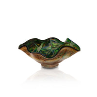 Earth Tone Teal Low Wave Bowl