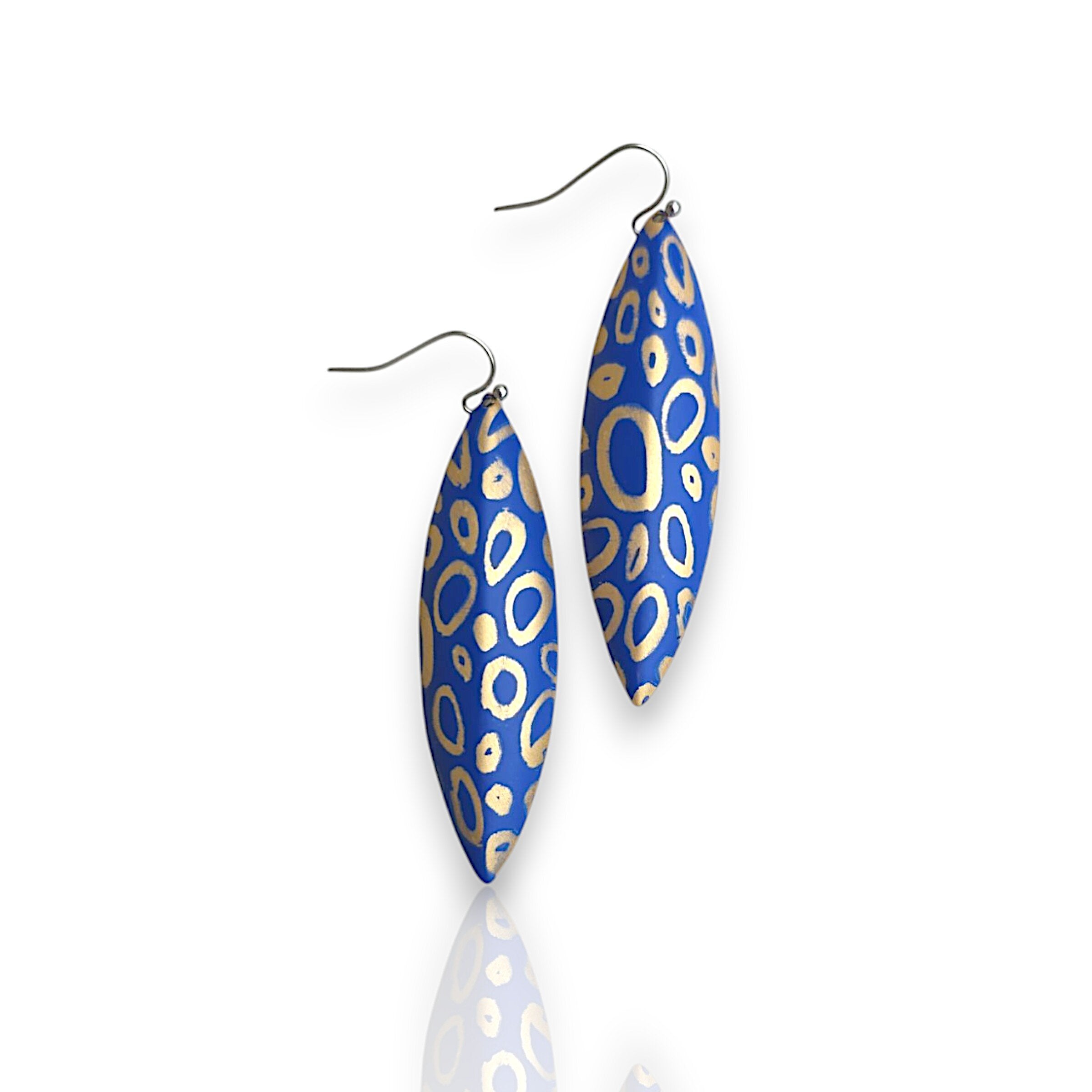 Blue Crop Circle Earrings