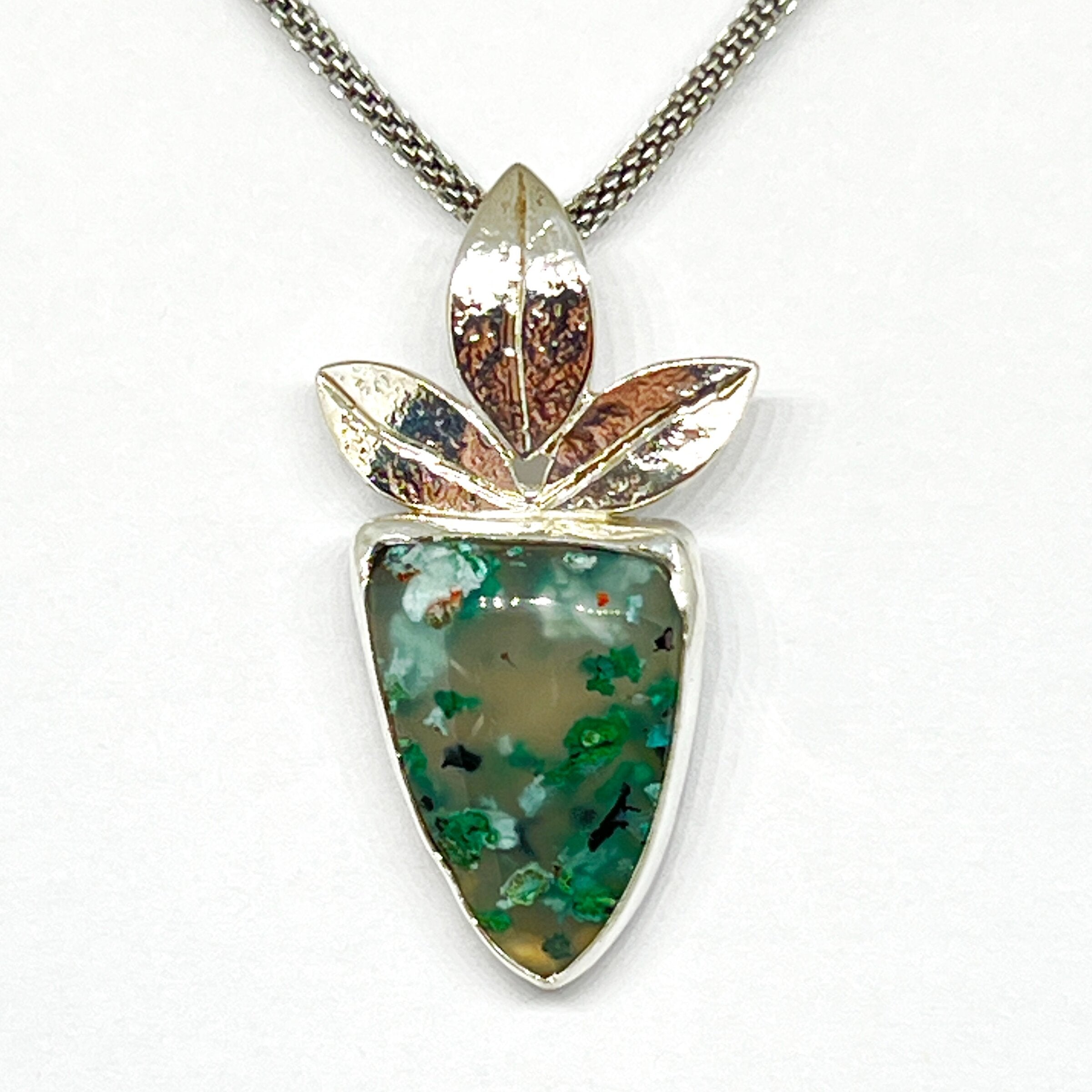 Small Confetti Chrysocolla Pendant