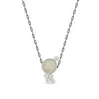 Sterling Silver with White Concrete