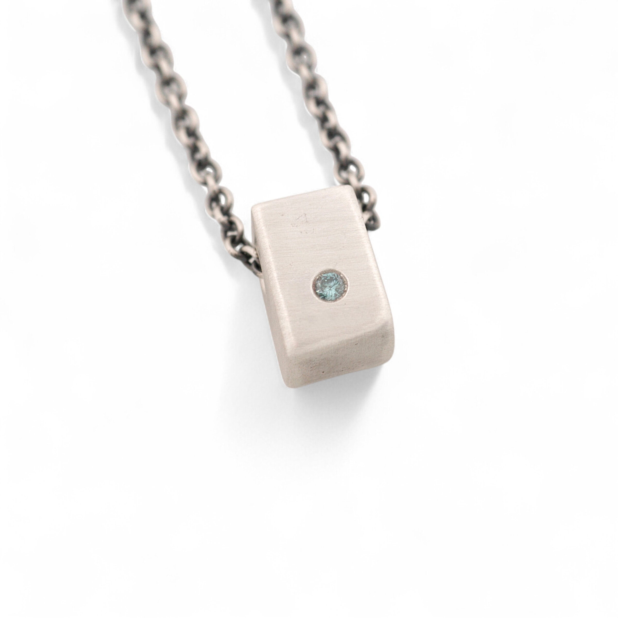 Cubular Blue Diamond Pendant