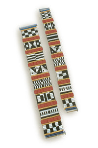 Beaded Cuff with Gold Accents