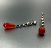 Carnelian Rock Line Earrings