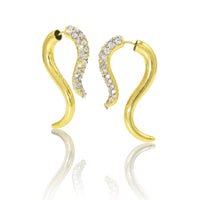 18k yellow gold with lab diamonds 