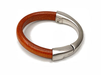 Orange/Silver Crescent Moon Bracelet