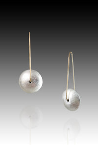 silver with gold ear wire
