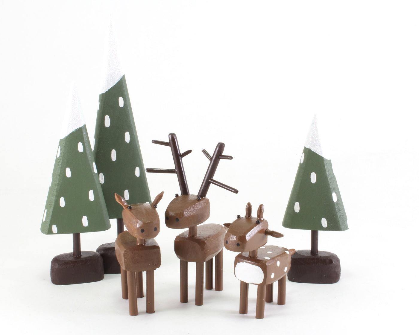 Deer Family in Forest