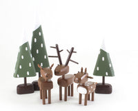 Deer Family in Forest