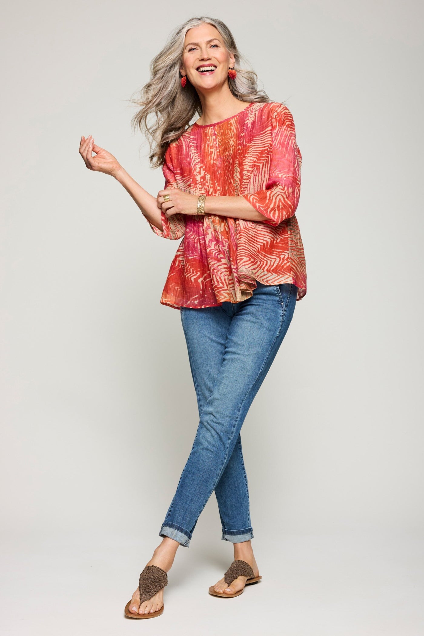 Pleated Sunrise Top