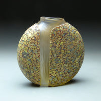 Sandy Cascade Vase with Clear Interior