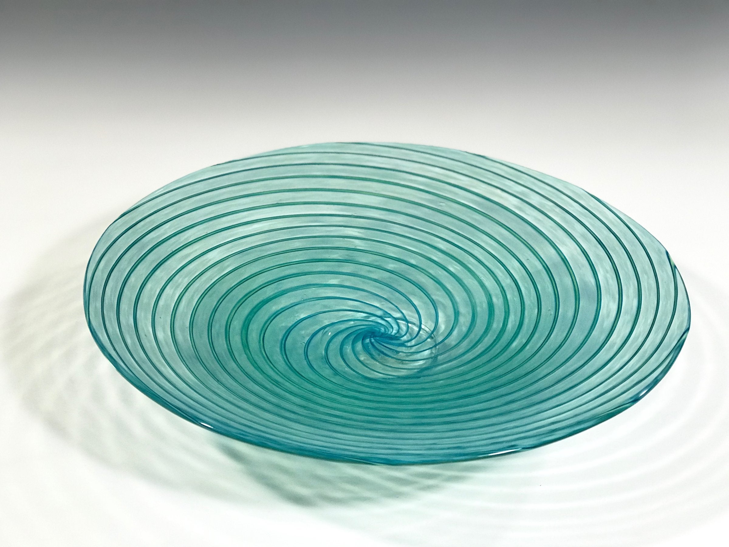 Aqua Blue Vortex Bowl