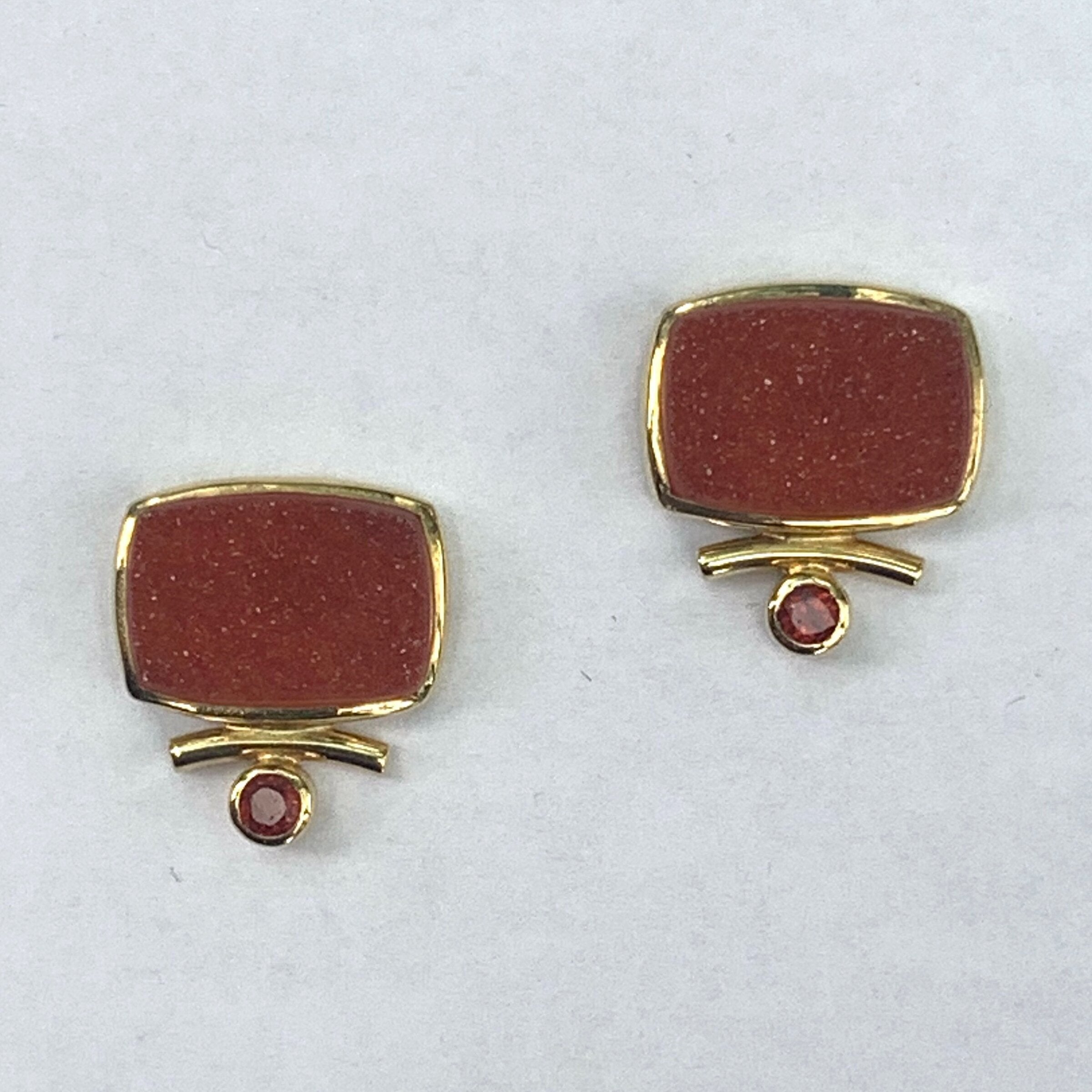 Druzy Quartz Stud Earrings