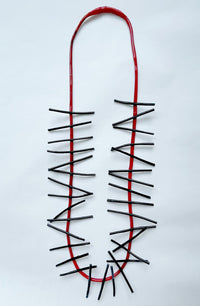 Asymmetrical Rubber Lines Necklace