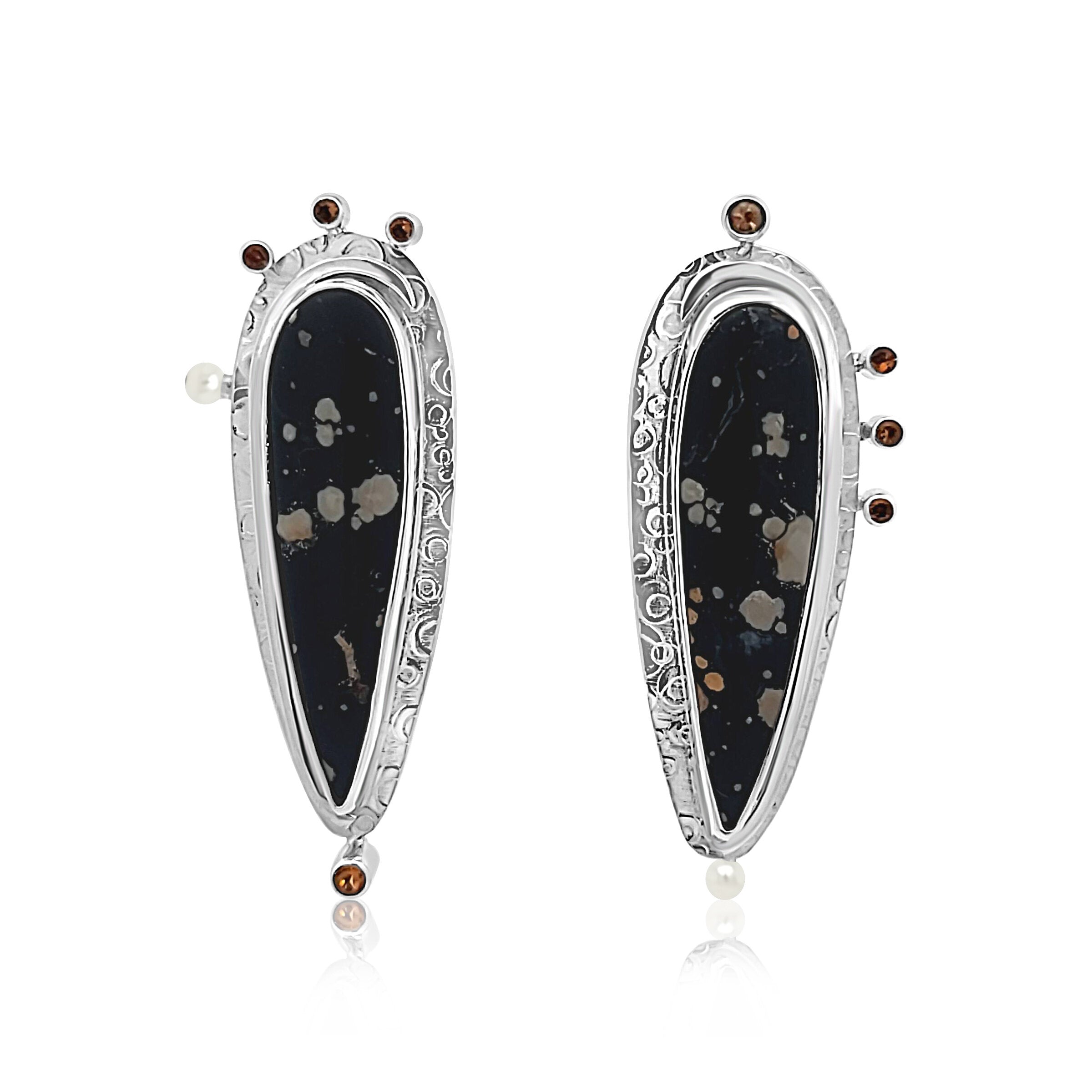 Starlit Fossil Palmroot Earrings
