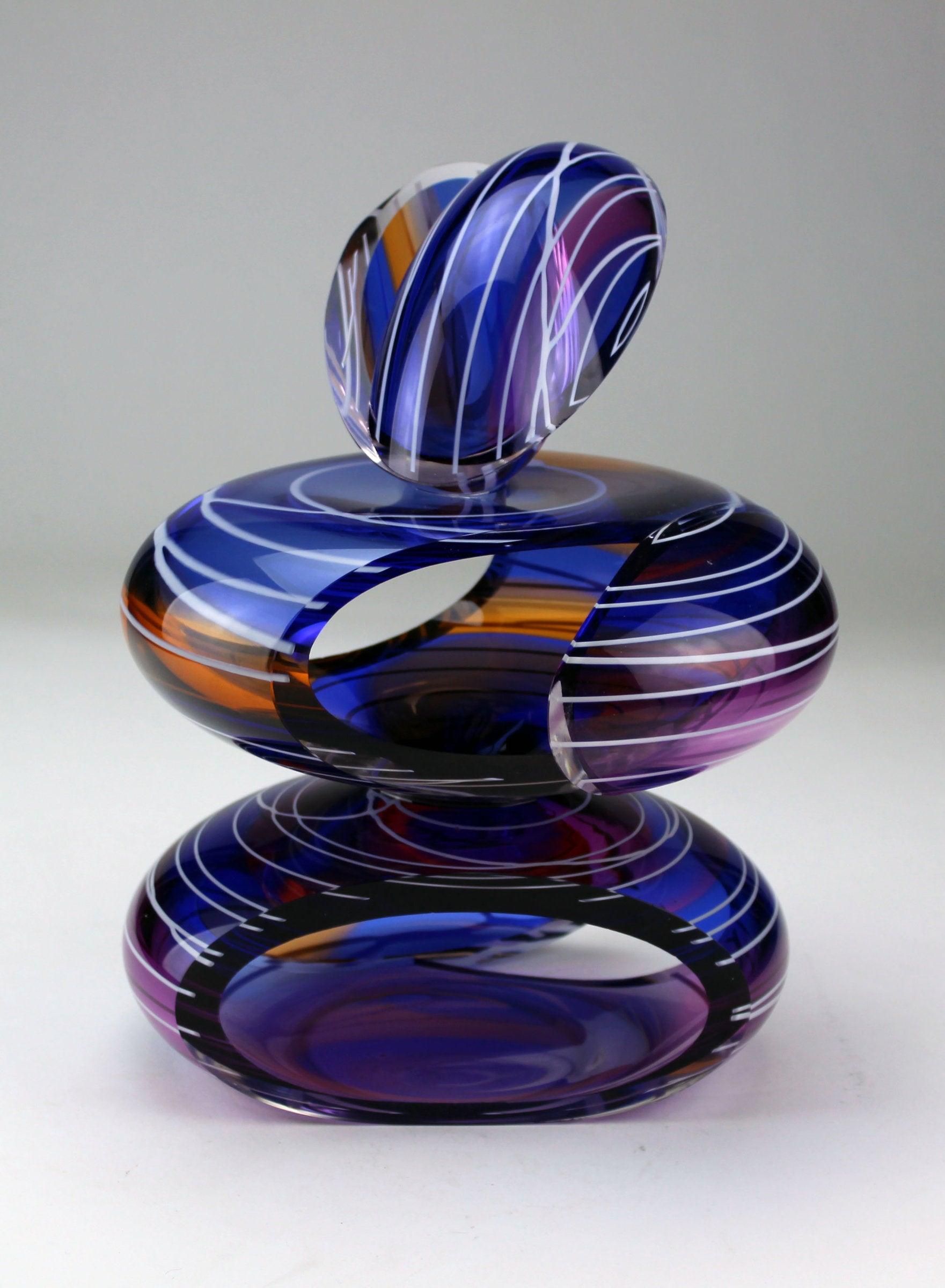 Transparent Remnant Vessel in Blue and Amber
